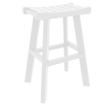 DURAWOOD® Poly 3 Piece Viewfinder Bar Height Table with Saddle Stools