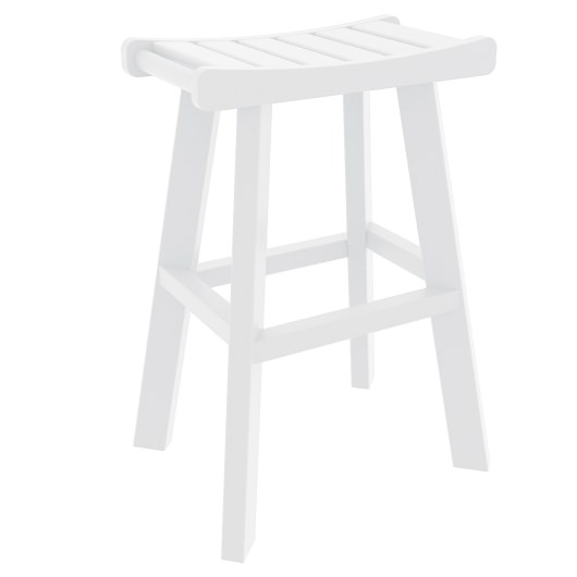 DURAWOOD® Poly 3 Piece Viewfinder Bar Height Table with Saddle Stools