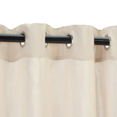 Sunbrella Sheer Illusion Sand Outdoor Curtain with Nickel Plated Grommets
