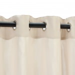 Sunbrella Illusion Honey Outdoor Curtain with Tabs and Stabilizing Grommets 50 in. x 96 in.