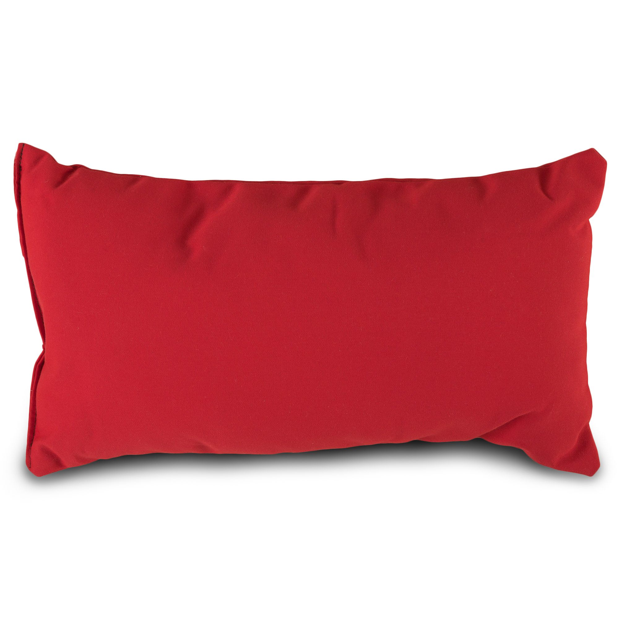 red lumbar pillow