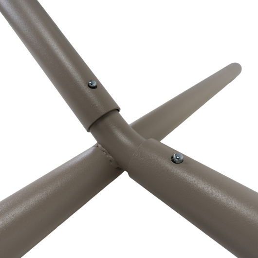 15 ft. TRI-BEAM® Steel Hammock Stand with Right Connection Design and Cape Shield Powder Coating - Taupe