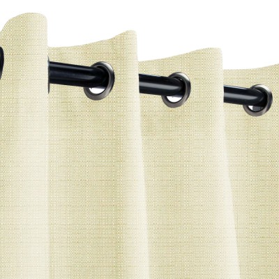 Sunbrella Linen Canvas Outdoor Curtain with Grommets