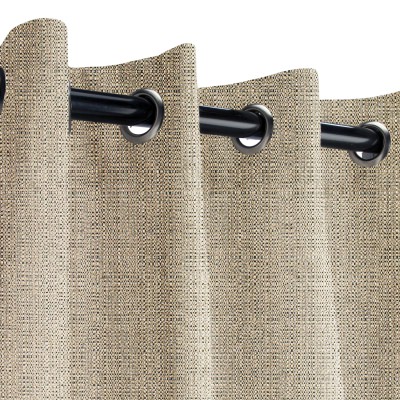 Sunbrella Linen Stone Outdoor Curtain with Grommets