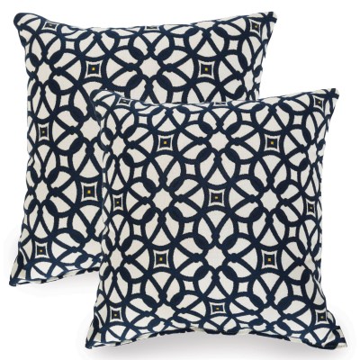Luxe Indigo Sunbrella Indoor/Outdoor Throw Pillow - Set of Two