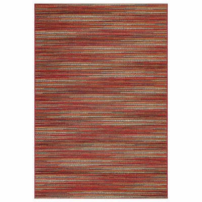 Marina Stripes Indoor/Outdoor Rug - Saffron