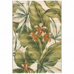 Marina Tropical Leaf Indoor/Outdoor Rug - Cream