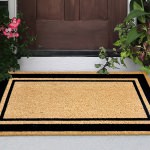 Natura Double Border Outdoor Mat - Black