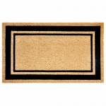 Natura Double Border Outdoor Mat - Black