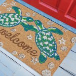 Natura Seaturtle Welcome Outdoor Mat - Natural