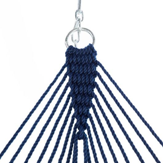 Extra-Wide Navy DuraCord Rope Hammock
