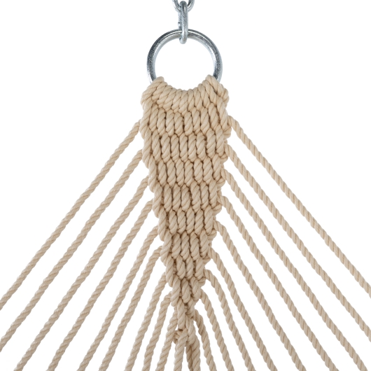 50th Anniversary Double Oatmeal DURACORD® Rope Hammock with Oak Spreader Bar