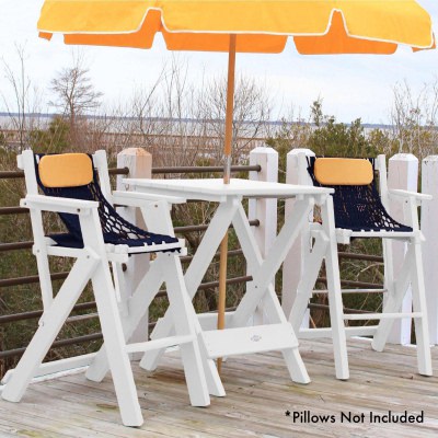 DURAWOOD® White Folding Barstool and Table Combo