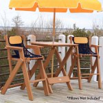 DURAWOOD® Cedar Folding Barstool and Table Combo
