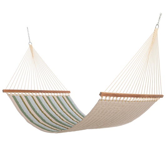 Large Sunbrella® Gateway Aloe Quilted Hammock