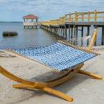 Large Sunbrella® Midori Indigo Quilted Hammock