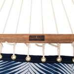 Large Sunbrella® Clock Out Indigo Tufted Hammock with Detachable Pillow