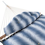 Large Sunbrella® Clock Out Indigo Tufted Hammock with Detachable Pillow