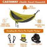 Double Travel Hammock - Lime/Charcoal