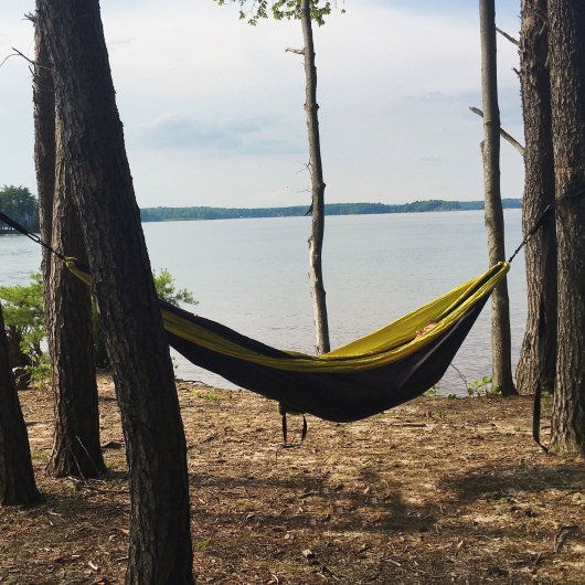 Double Travel Hammock - Lime/Charcoal