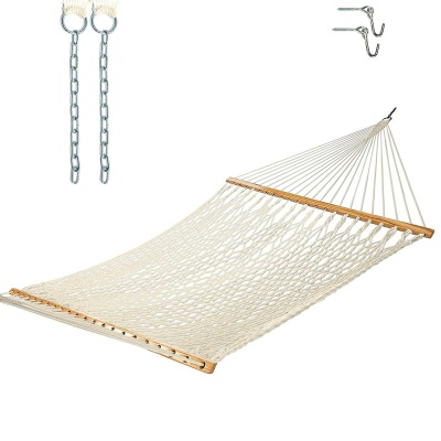 13 ft. Double Traditional Cotton Rope Hammock with FREE Hanging Hardware