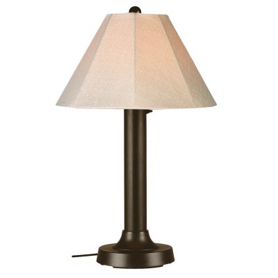 Bronze Seaside Outdoor Table Lamp with Sunbrella Shade