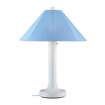 White Catalina Outdoor Table Lamp with Sunbrella Shade