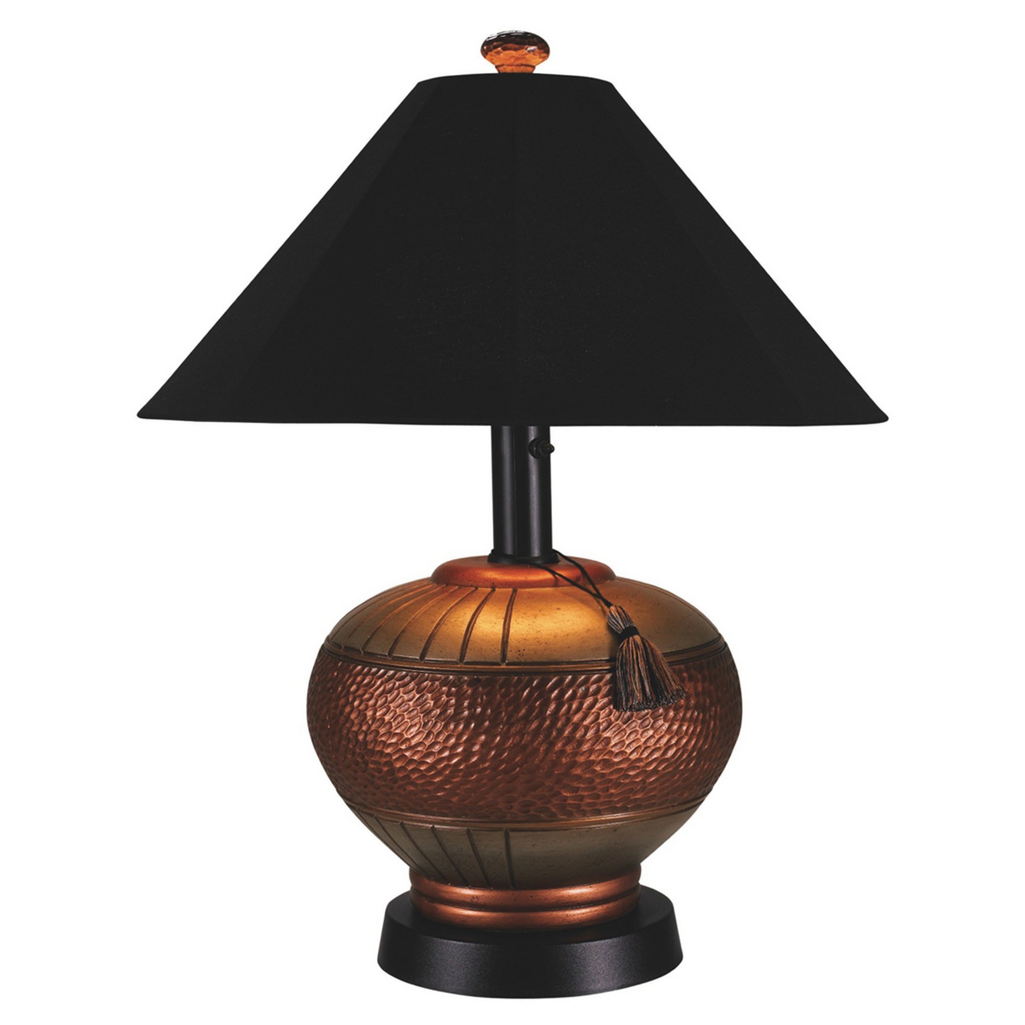 Phoenix Bronze Outdoor Table Lamp With Sunbrella Shade