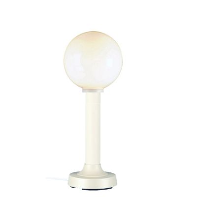 White Moonlite Outdoor Globe Table Lamp with White Globe