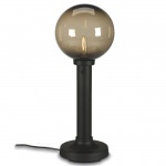 Black Moonlite Globe Outdoor Table Lamp with Bronze Globe