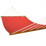 Large 2 Person Soft Polyester Quilted Hammock - Cherry Red