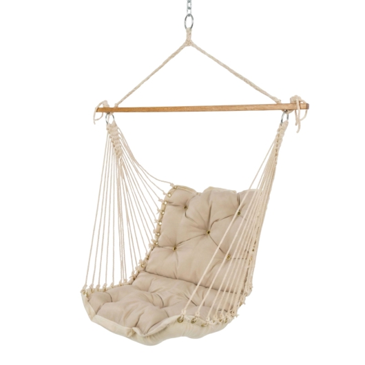 Tufted Cushioned Swing with Swing Spring