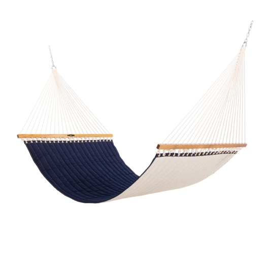 Large Quilted Sunbrella Fabric Hammock - Canvas Navy