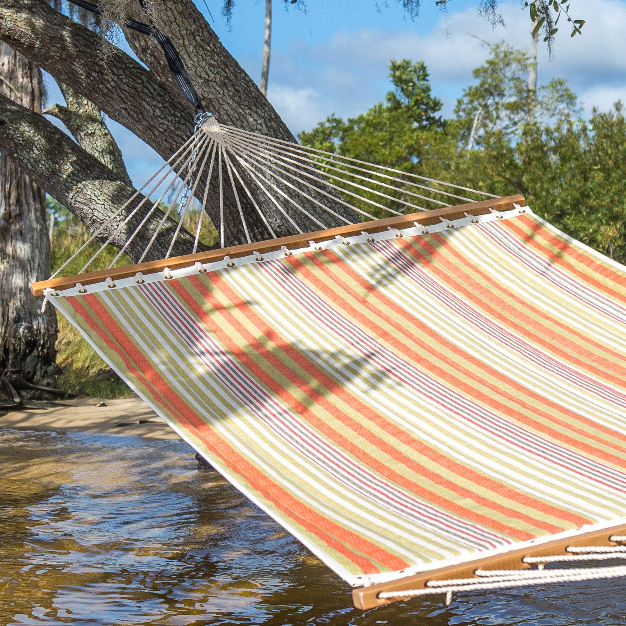 Quilted Hammock Orange Stripe|Castaway Hammocks | | DFOHome