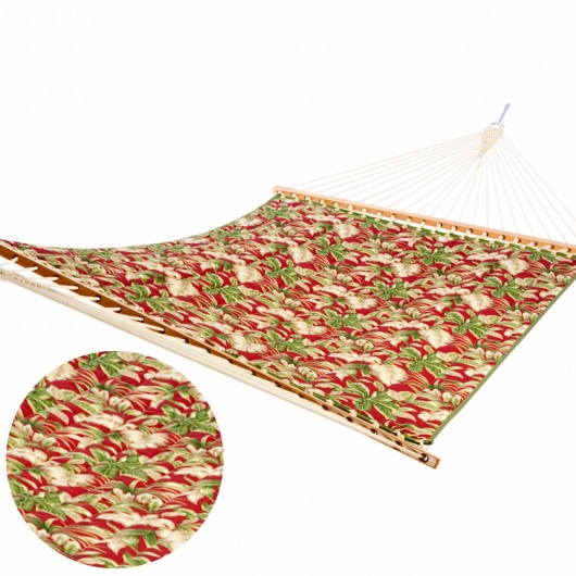 Quilted Hammock and Wood Stand