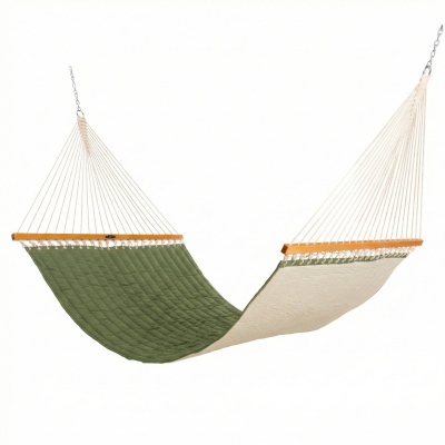 Large Quilted Sunbrella Fabric Hammock - Spectrum Cilantro