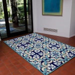 Ravella Floral Tile Navy