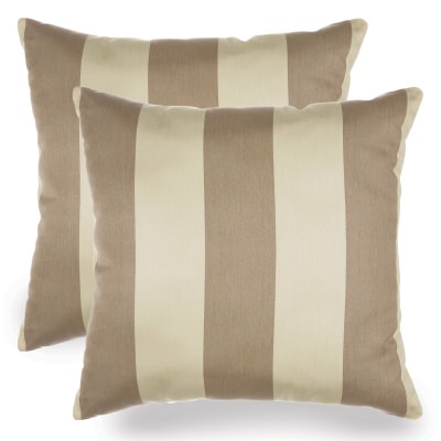 Regency Sand Sunbrella Indoor/Outdoor Throw Pillow - Set of Two