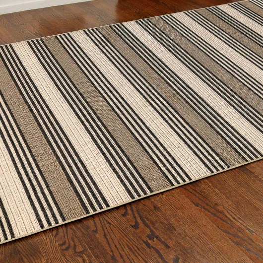 Riviera Stripe Tan Indoor/Outdoor Rug Indoor/Outdoor Rugs