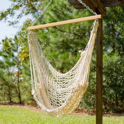 Single Cotton Rope Swing with Swing Spring