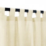 Champagne Semi-Sheer Extrawide Outdoor Curtain 120 x 108 w/ Dark Gunmetal Grommets w/ Stabilizing Grommets