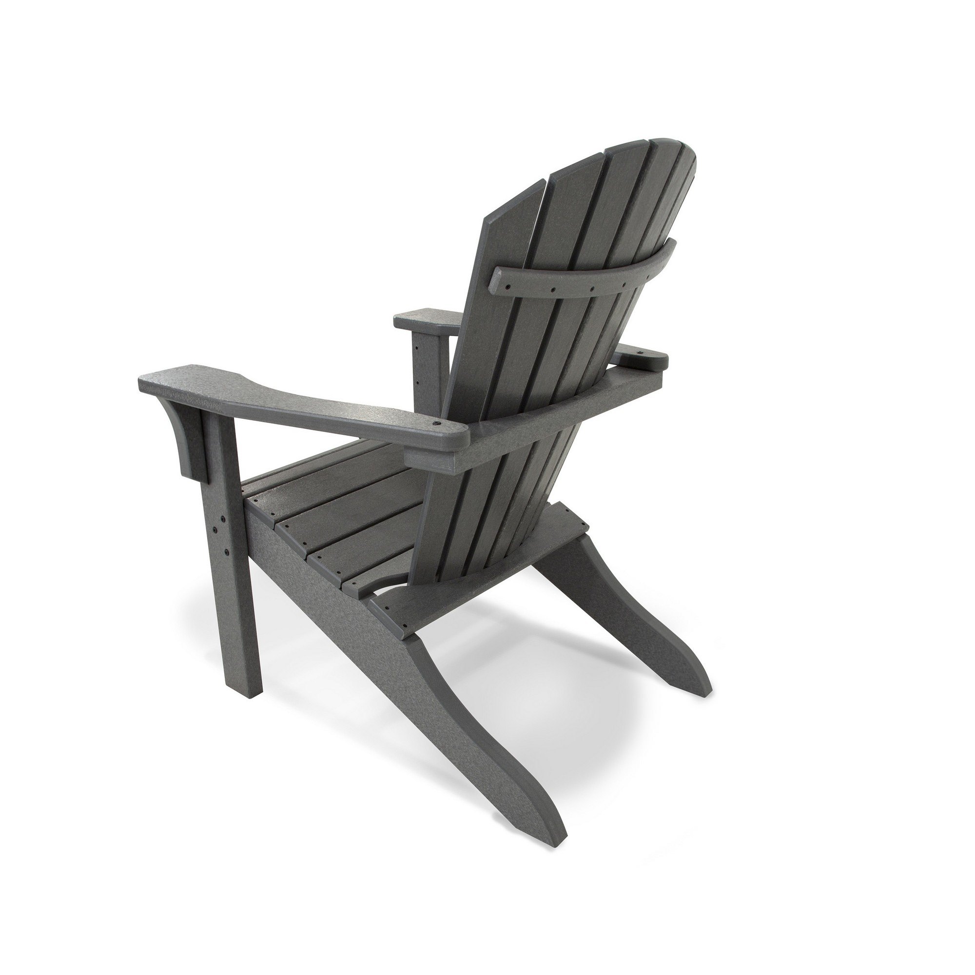 Polywood Seashell Adirondack Chair in Slate Grey
