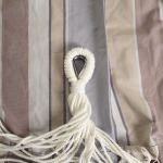 Brazilian Premium Polycotton Fabric Hammock Combo with Space Saving Stand & Storage Bag - Gray Stripe