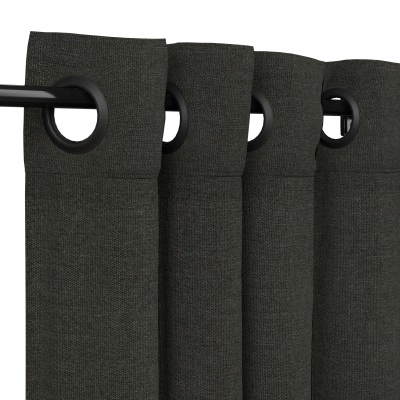 Sunbrella Spectrum Carbon Outdoor Curtain with Grommets