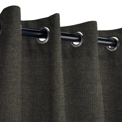 Sunbrella Spectrum Carbon Outdoor Curtain with Grommets
