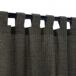 Sunbrella Spectrum Carbon Outdoor Curtain Custom Length with Tabs