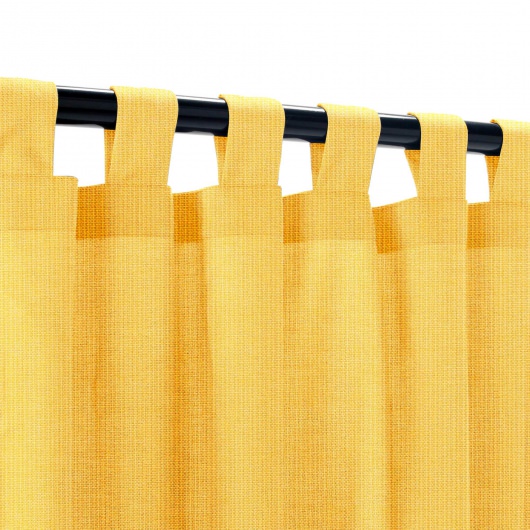Sunbrella Spectrum Daffodil Outdoor Curtain Custom Length with Tabs
