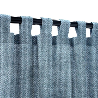 Sunbrella Spectrum Denim Outdoor Curtain Custom Length with Tabs