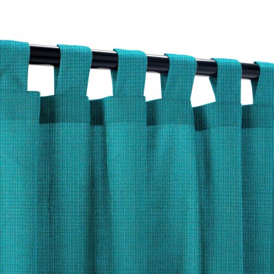 Sunbrella Spectrum Peacock Outdoor Curtain Custom Length with Tabs