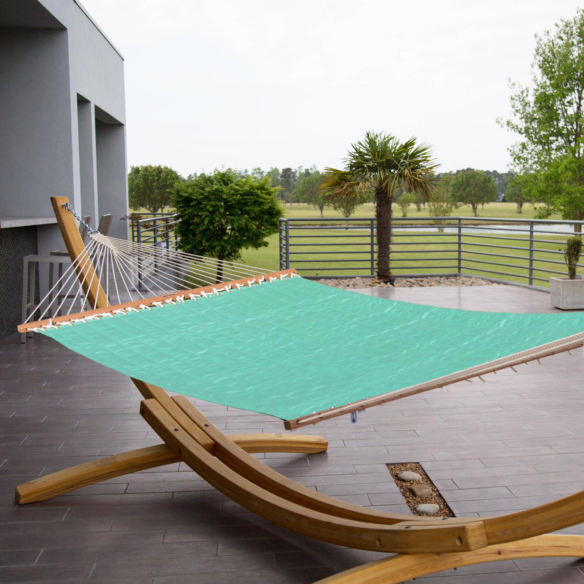 Sq 4025 Large Sunbrella Quilted Hammock Canvas Jade